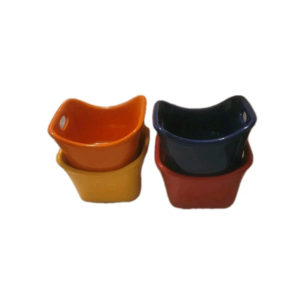 Rachael Ray Set Of 4 Multicolor 10 Oz‎ Stoneware Casserole Dishes/Ramekins